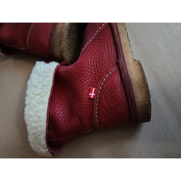 Duckfeet Arhus Shearling Red Boots EU 39 US Women's 8.5-9 Or Men's 7 - Picture 8 of 14